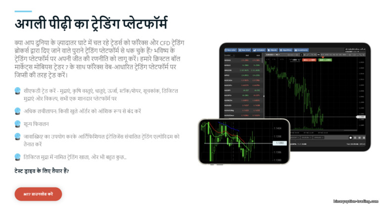 Crystal Ball Markets ब्रोकर के साथ मोबाइल ट्रेडिंग