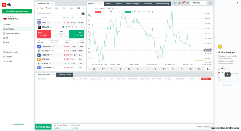 XTB ट्रेडिंग प्लेटफ़ॉर्म
