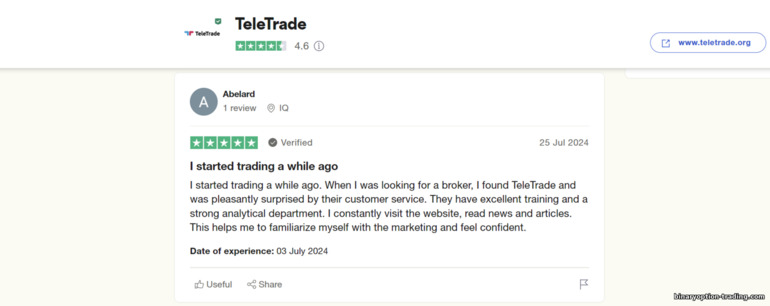 TeleTrade ब्रोकर की समीक्षाएँ