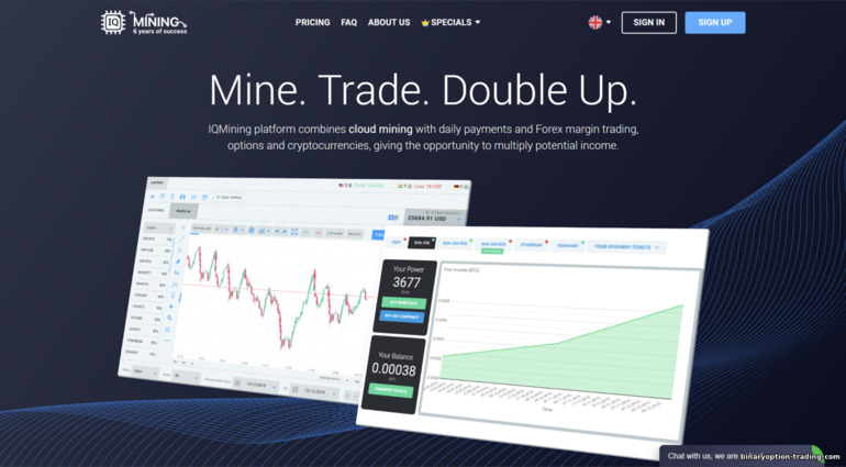 IQ Mining की आधिकारिक वेबसाइट