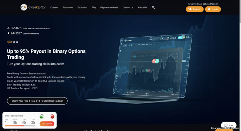 Close Option की आधिकारिक वेबसाइट Close Option की आधिकारिक वेबसाइट