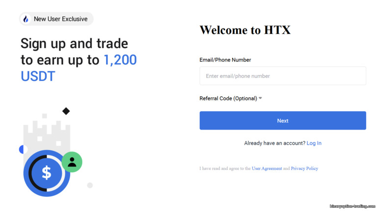 HTX खाता पंजीकरण